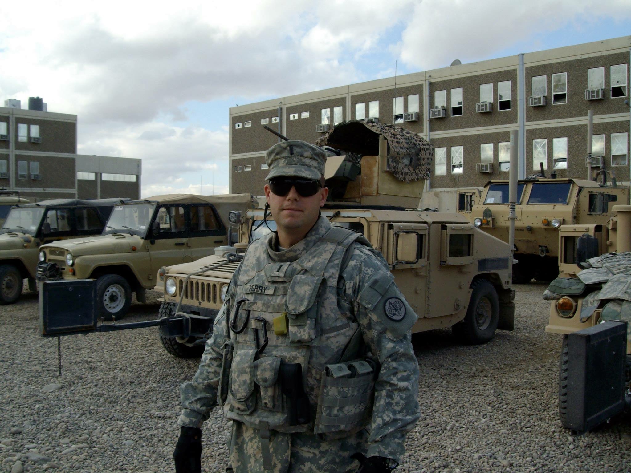 Major Mike Perry during his deployment in Iraq